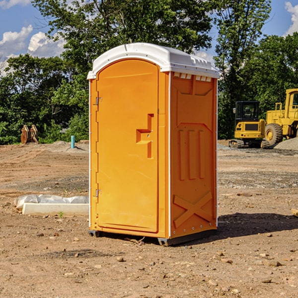 how often are the portable toilets cleaned and serviced during a rental period in Brockport